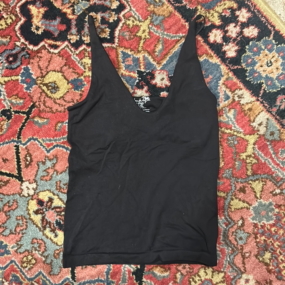 NWOT Free People Black Seamless V Neck Cami